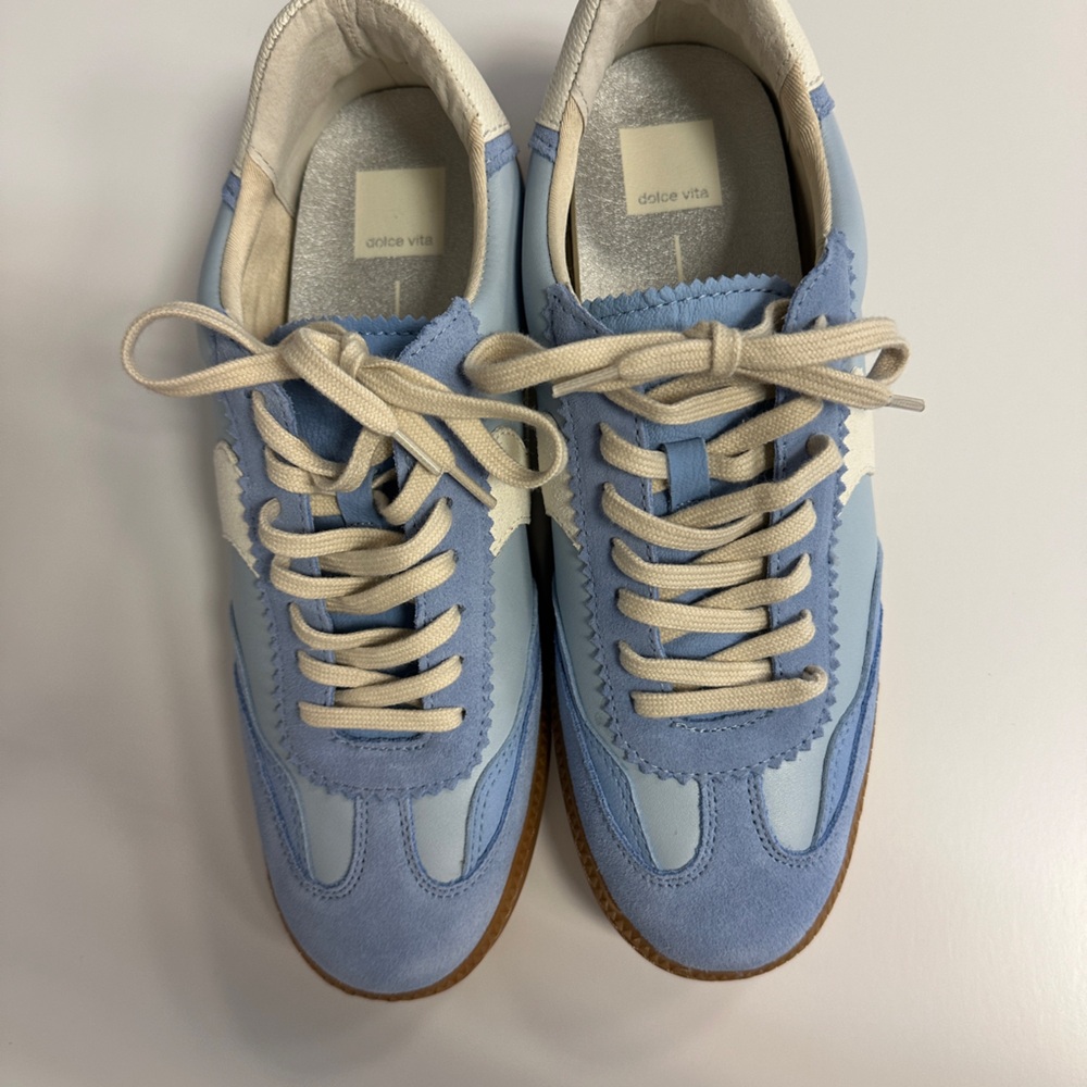 DV by Dolce Vita Blue and Cream Sneakers